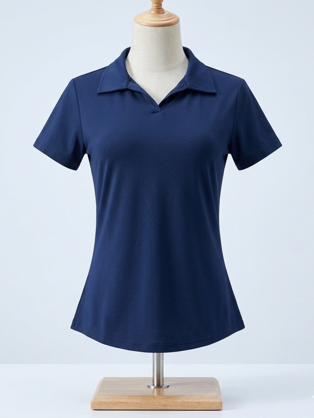 Women's Navy Short-Sleeve Performance Polo Top